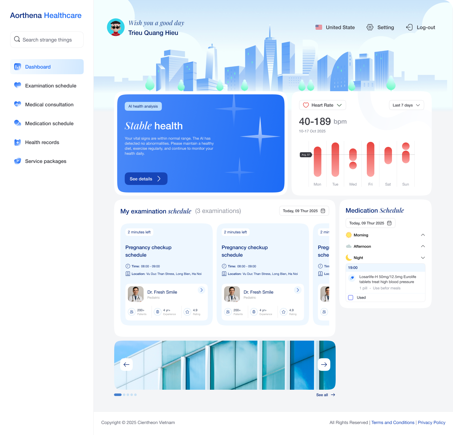 Healthcare Dashboard Interface